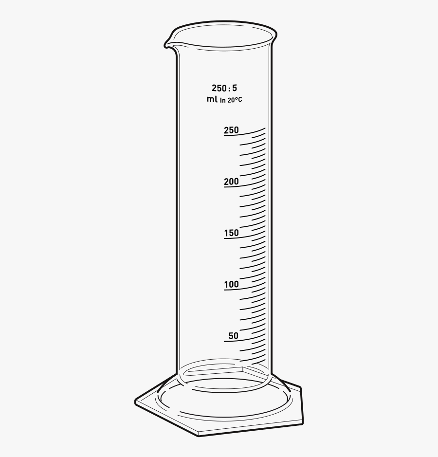 Outline Of A Graduated Cylinder , Free Transparent Clipart - ClipartKey