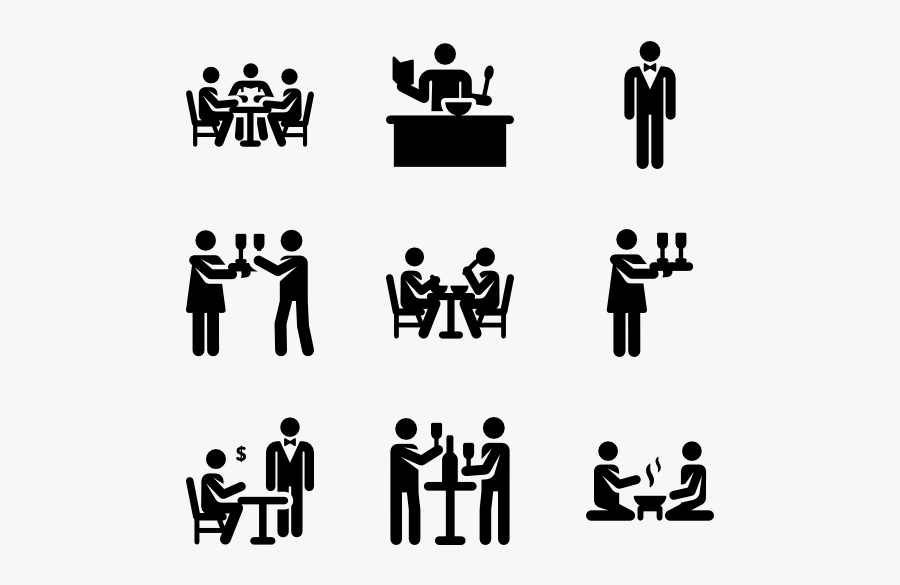 Family-pictures - People In Restaurant Icon, Transparent Clipart