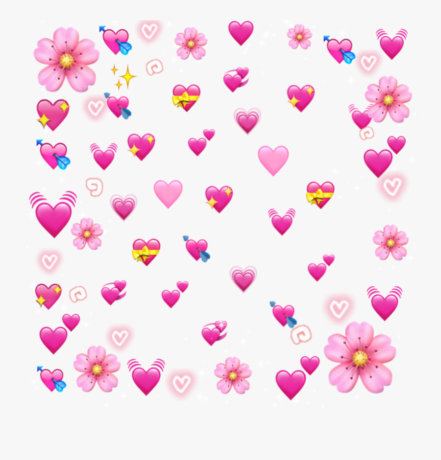 Transparent Pastel Heart Clipart - Heart Emoji Meme Png, Transparent Clipart