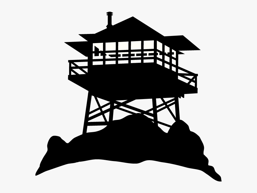 Panorama Drawing Forest - Fire Tower Clip Art, Transparent Clipart