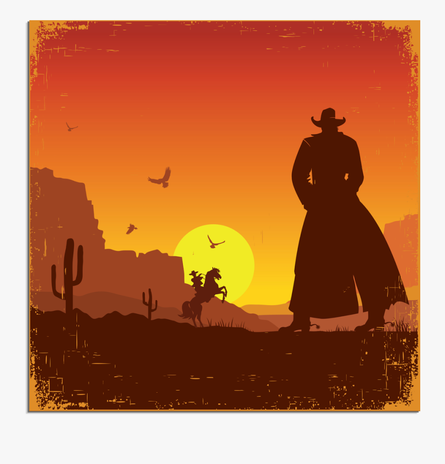 American Frontier Western United States Poster - West American West Landscape, Transparent Clipart