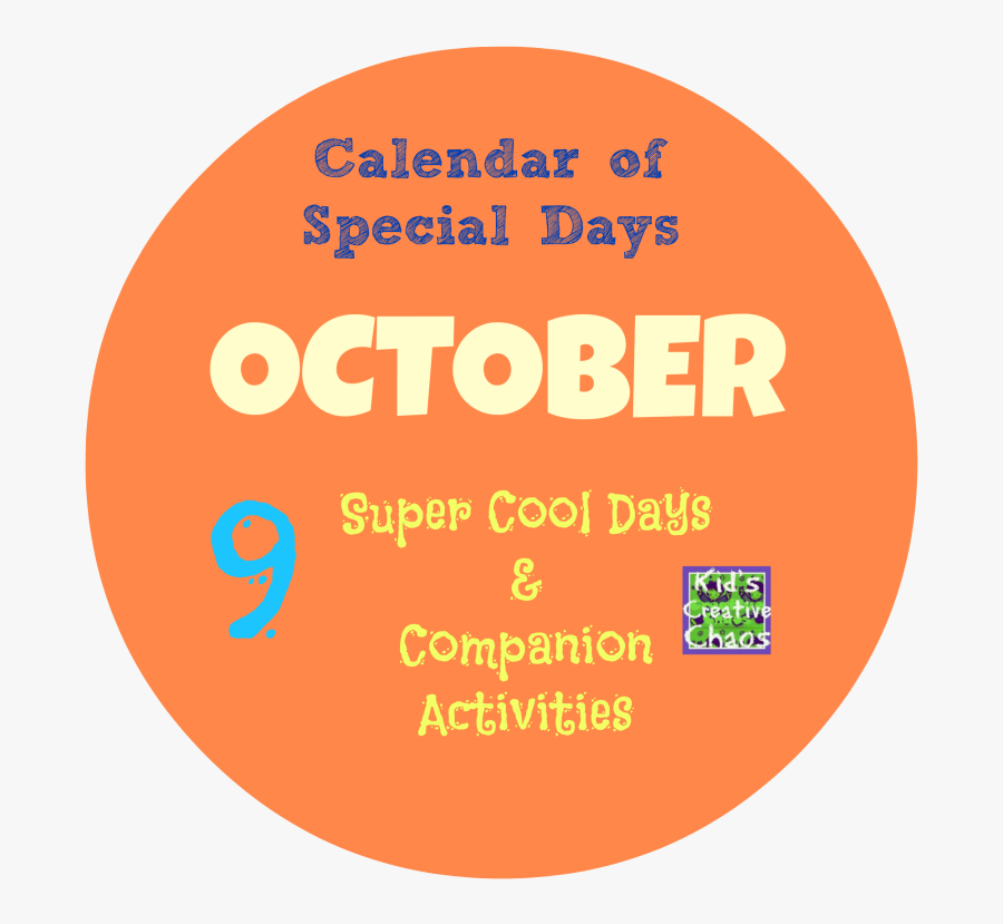 Super Cool Best October Calendar Of Special Days And - October Special, Transparent Clipart