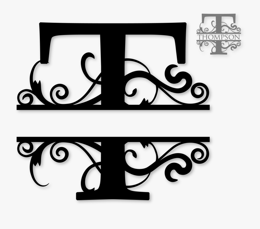 Download Split T Monogram Svg , Free Transparent Clipart - ClipartKey