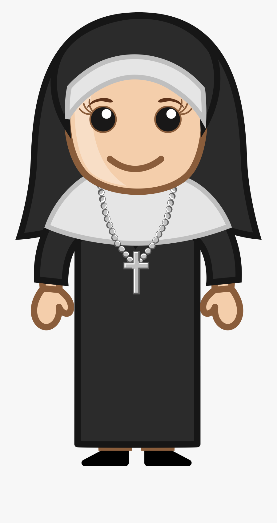 182 1013tm Cart More - Nun And Priest Cartoon, Transparent Clipart