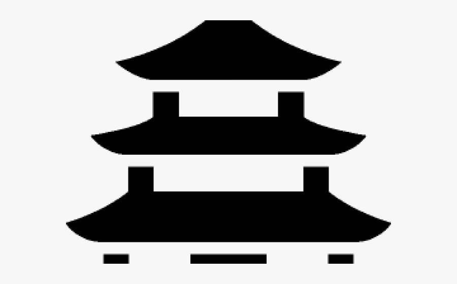 Pagoda Outline, Transparent Clipart