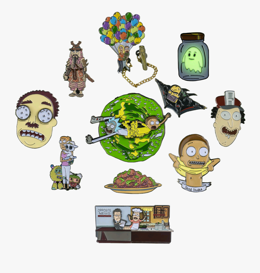 Rick And Morty Enamel Pin, Transparent Clipart