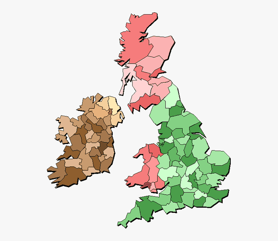 Uk Map Editable Free Clipart , Png Download - Free Editable Map Of Uk, Transparent Clipart