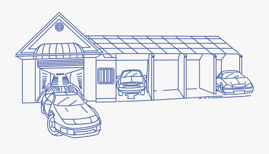Wash Drawing Washing Car - House, Transparent Clipart