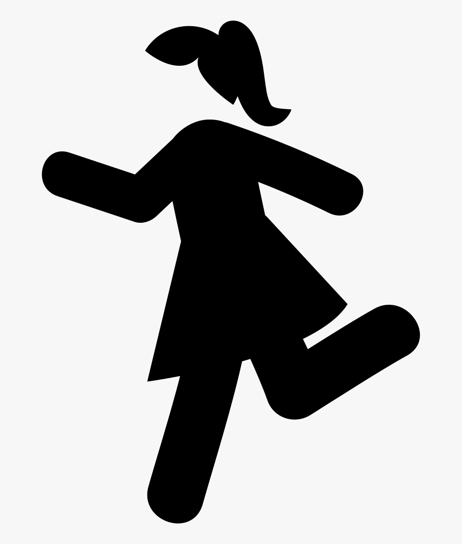 Girl Running Png - Running Girl Icon, Transparent Clipart