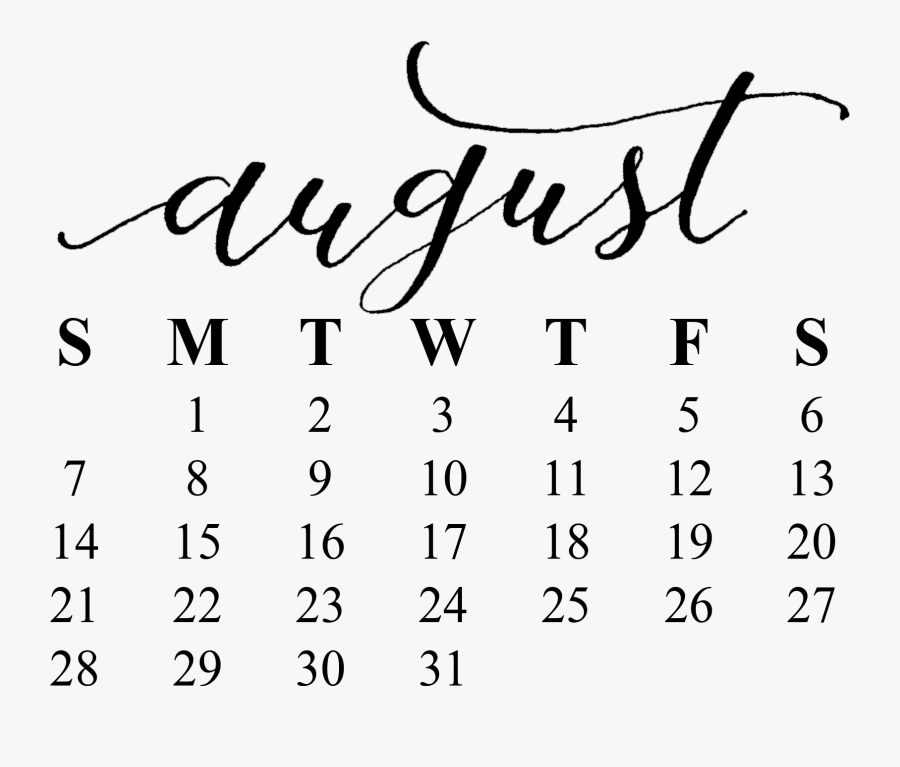 Clip Art Printable August 16 Calendar Transparent September Calendar 19 Png Free Transparent Clipart Clipartkey