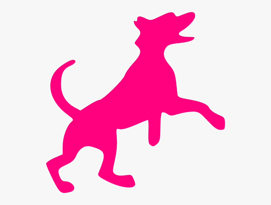 Silhouette Of Barking Dog, Transparent Clipart