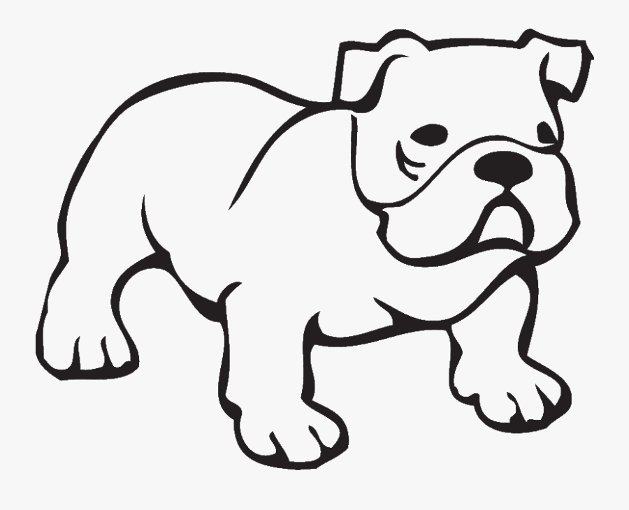 Bulldog Outline Clipart - Bulldog Coloring Page, Transparent Clipart