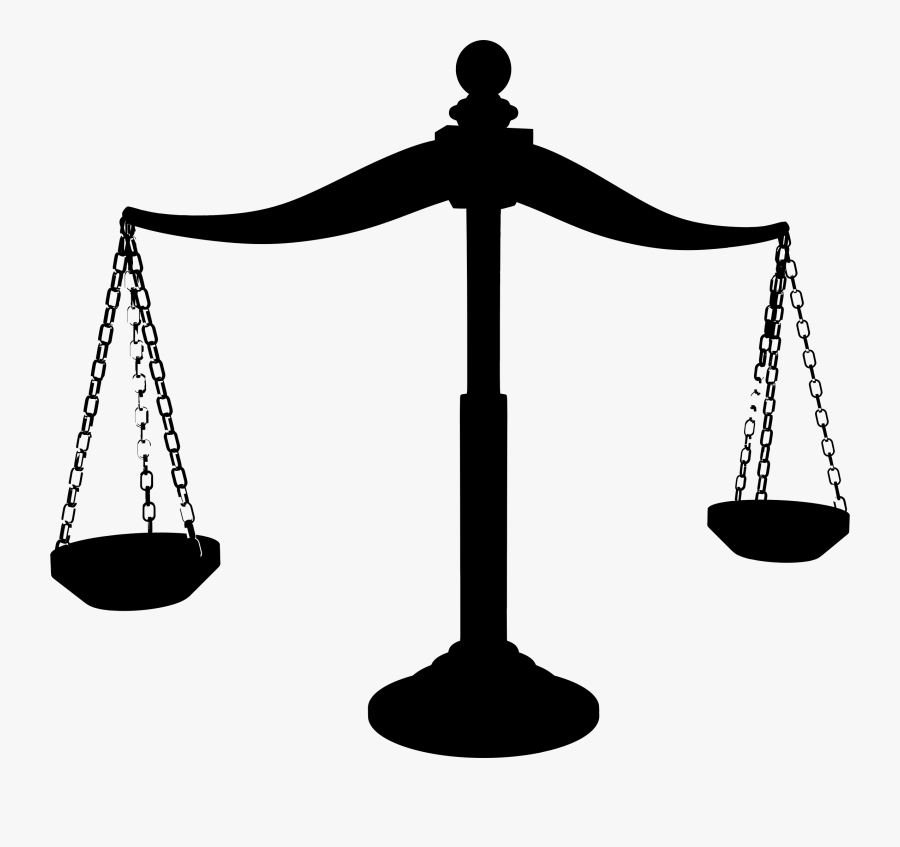 Scales Of Justice Silhouette, Transparent Clipart