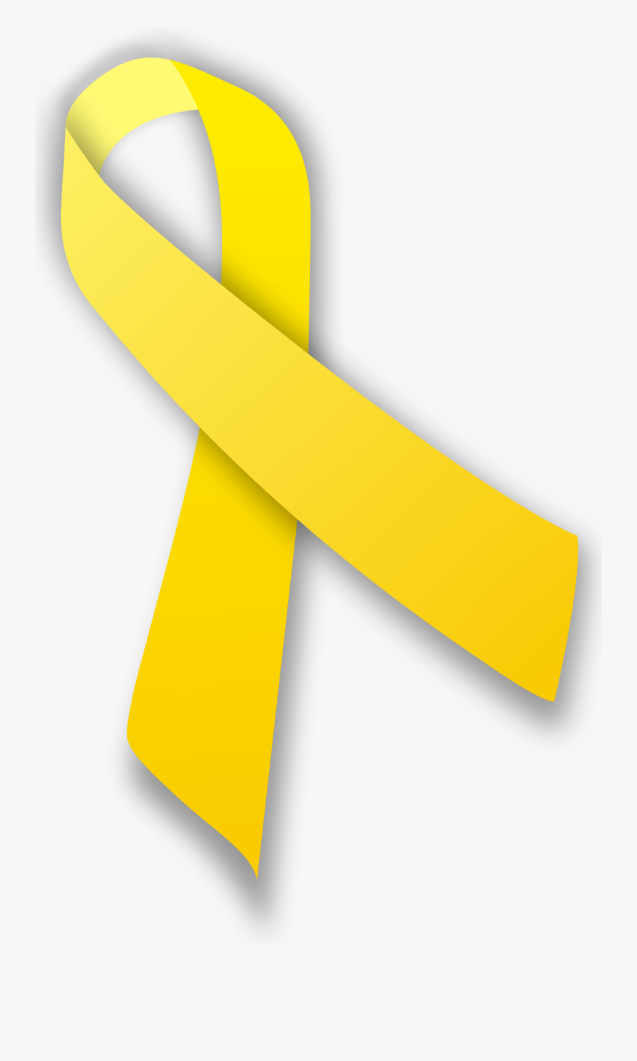 The Yellow Awareness Ribbon Denotes Suicide Awareness - Yellow Ribbon Png, Transparent Clipart