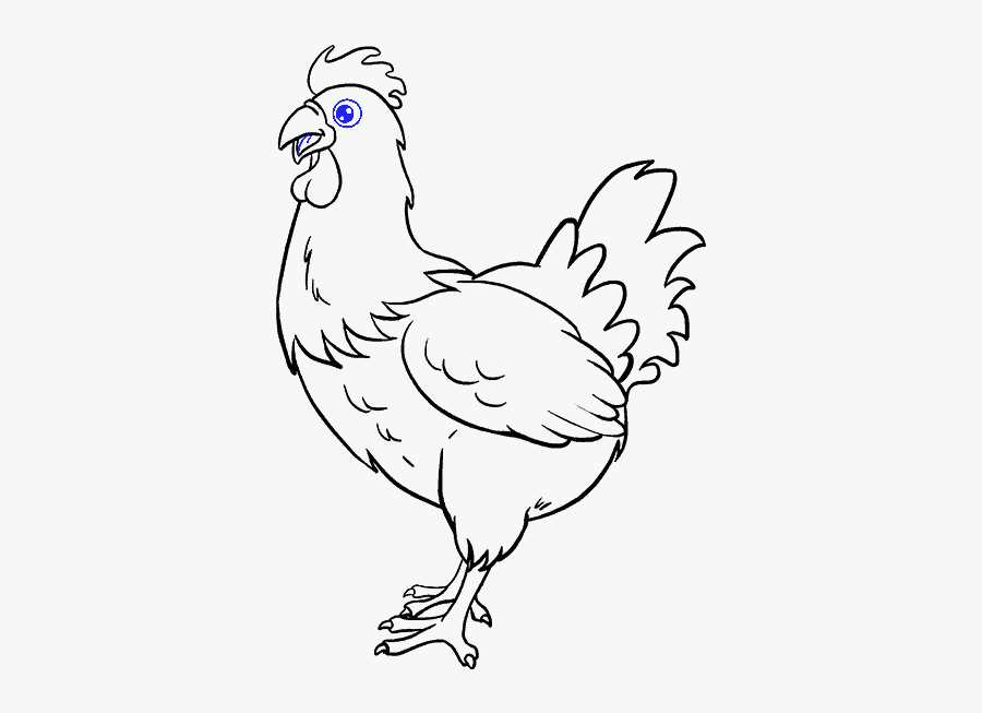 How To Draw Chicken - Chicken Head Drawing Easy, Transparent Clipart