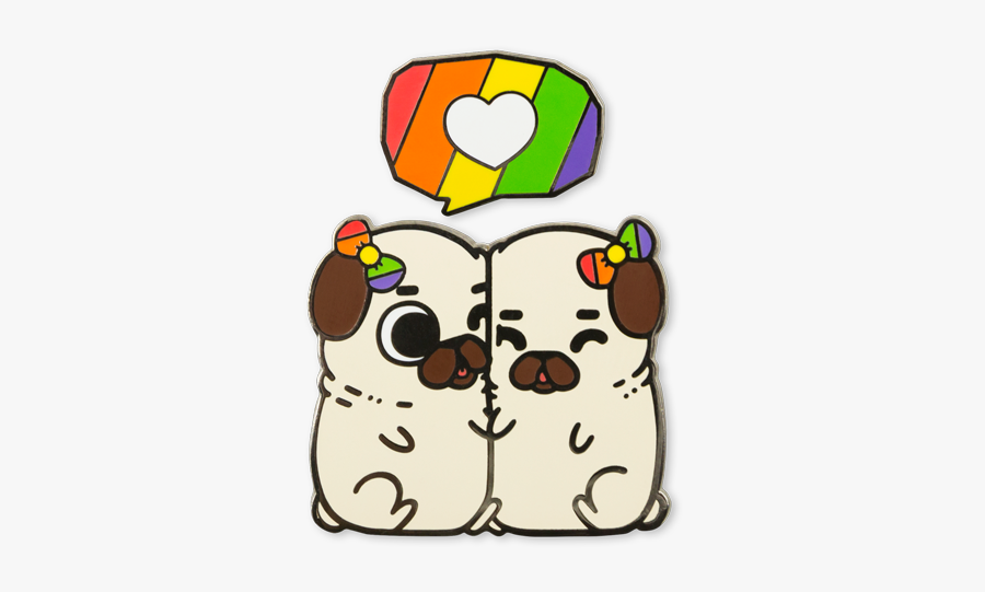 Puglie Pug Shirt Cuddling, Transparent Clipart