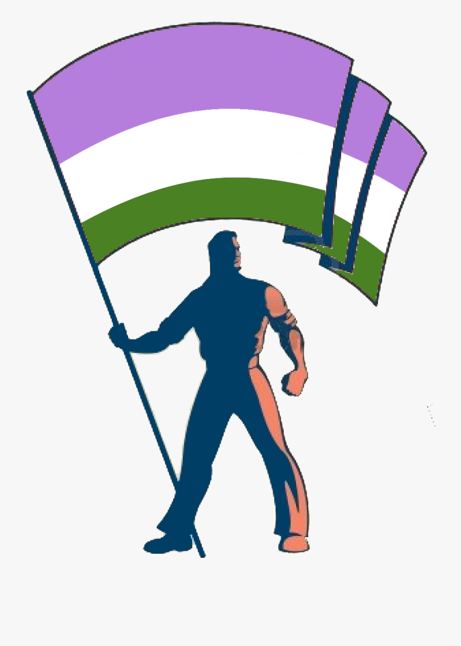 Man Holding Up Flag - Man With White Flag, Transparent Clipart