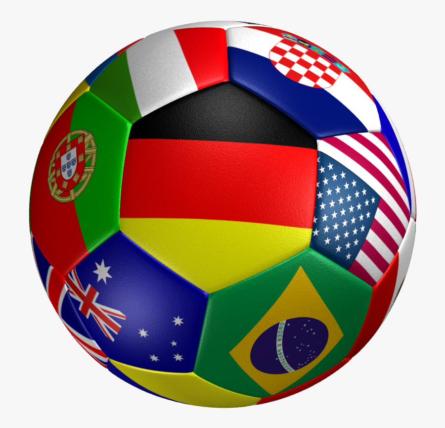 Soccer Ball Flag 3d Model Game Ready - World Cup Soccer Ball Png, Transparent Clipart