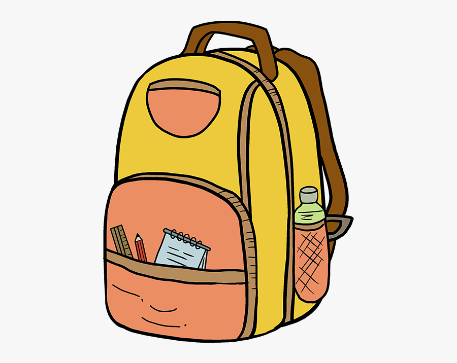 How To Draw Backpack - Backpack Drawing, Transparent Clipart