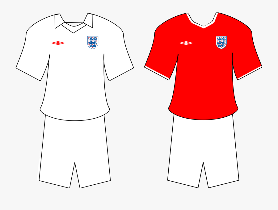 Football Shirts Svg - England National Football Team, Transparent Clipart