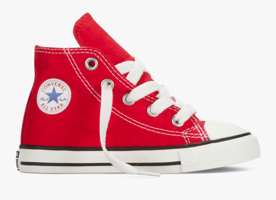 Shoes Red Tops Emma - Red High Top Converse Png, Transparent Clipart