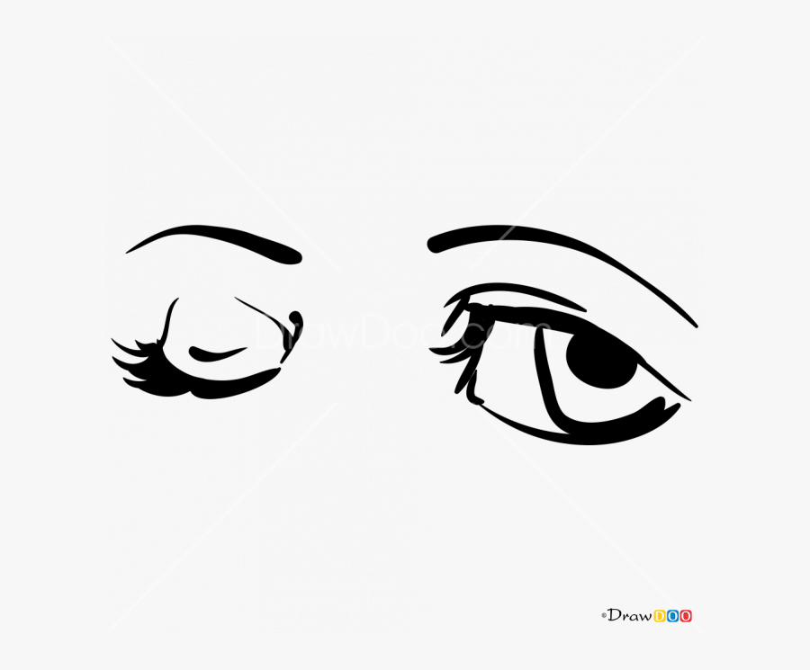 Transparent Eyes Shut Clipart - Draw Bratz Eyes, Transparent Clipart