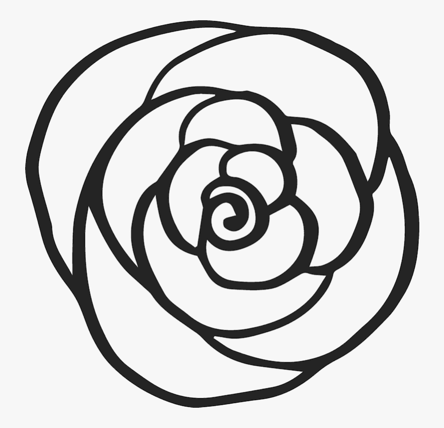 Collection Of Free Spiral Drawing Rose Download On - Line Rose Outline Drawing Png Transparent, Transparent Clipart