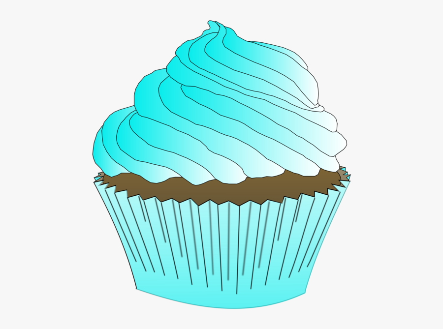 Icing,baking Cup,aqua - Transparent Background Cupcake Images Clipart, Transparent Clipart