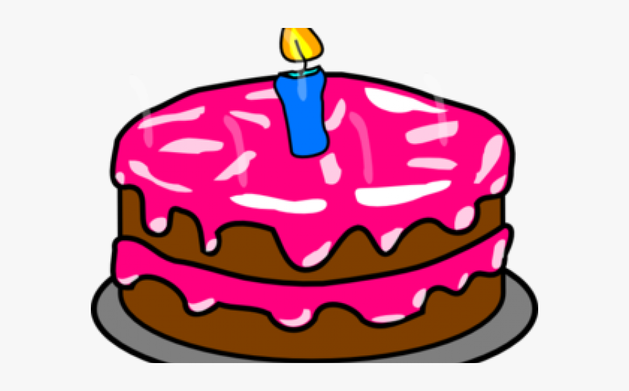 Free Cake Clipart - 1 Candle Birthday Cake, Transparent Clipart