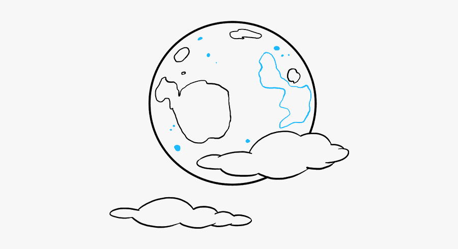 How To Draw A Moon Step By Step Easy For Beginners/kids - Easy Drawing Of The Moon, Transparent Clipart