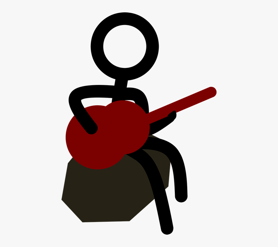 Silueta Musica Canto Rojo, Transparent Clipart