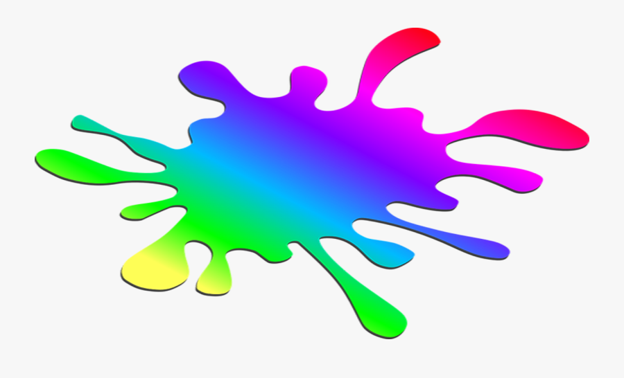 Rainbow Slime Clipart - Clipart Paint Splatter, Transparent Clipart