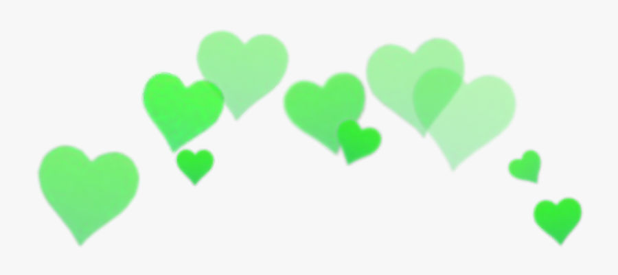 Hearts Png -cute Hearts Png - Heart Crown Png Green, Transparent Clipart