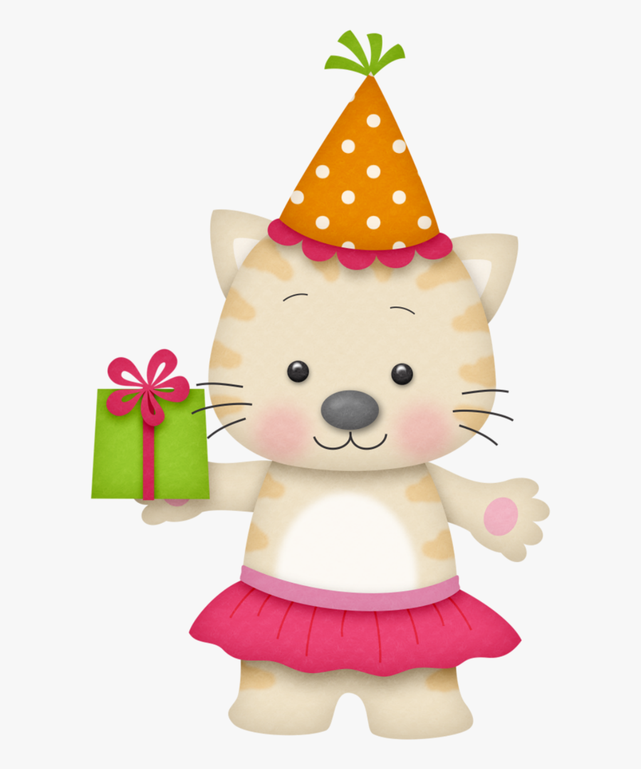 Birthday Clipart Girl - Kitty Cat Birthday Clipart, Transparent Clipart
