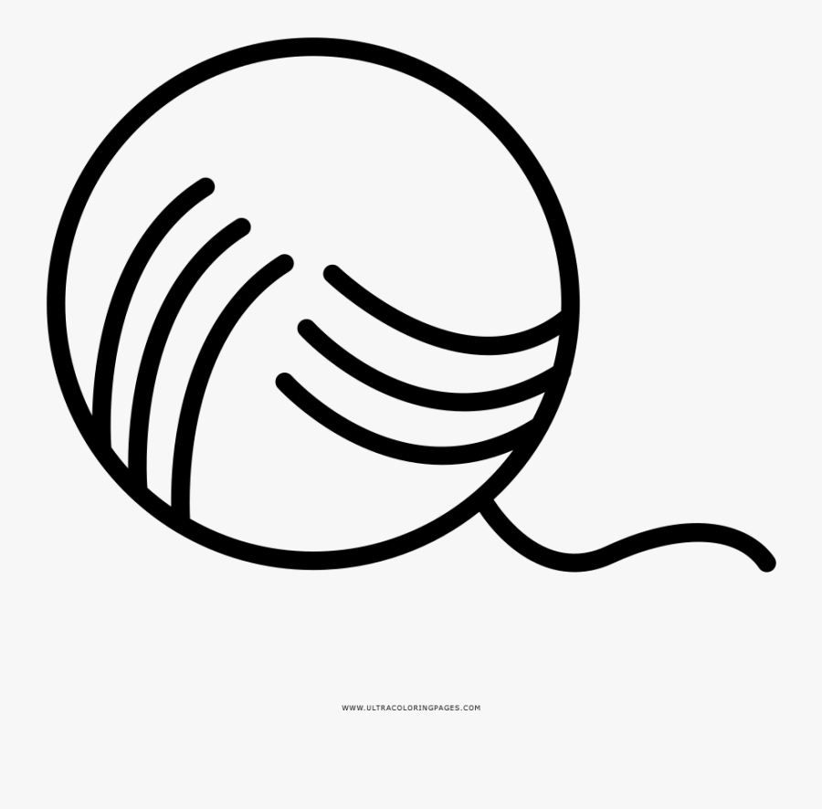 Yarn Ball Coloring Page - Water Polo Sign, Transparent Clipart
