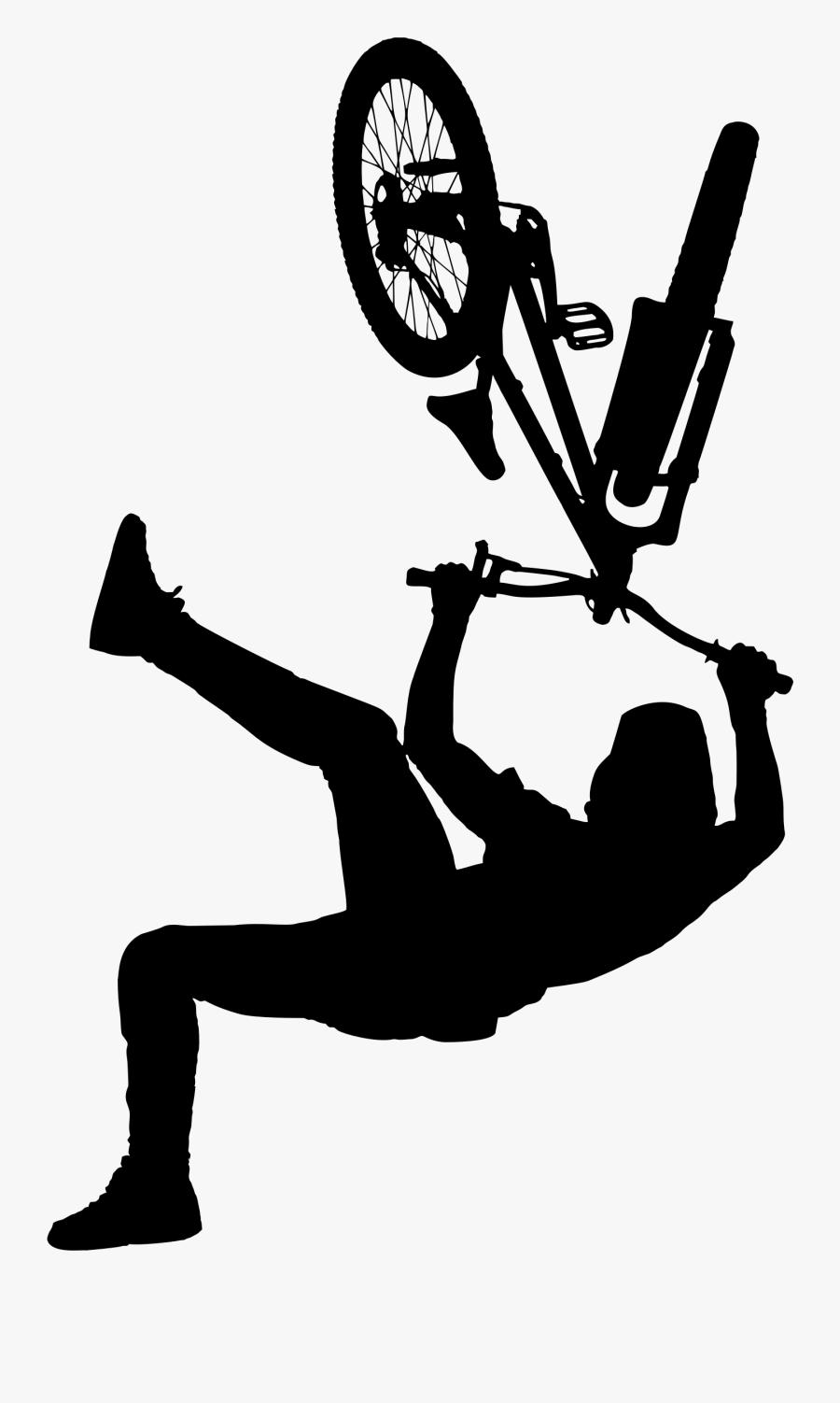 Cycling Clipart Man - Silhouette, Transparent Clipart
