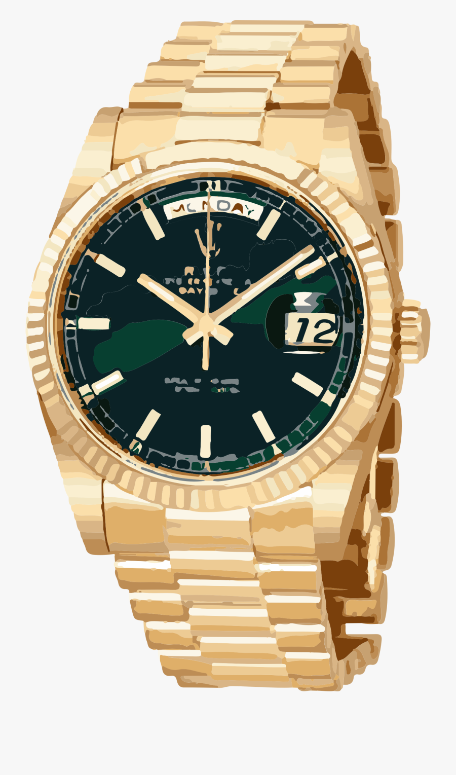 Clip Art Gold Watch Clipart - Rolex Day Date Gold, Transparent Clipart