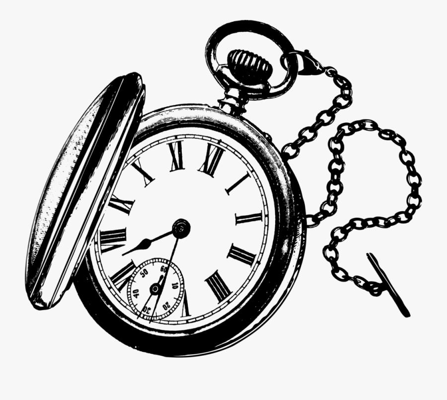 Clip Art Pocket Watch Vector - Clipart Pocket Watch Drawing , Free ...
