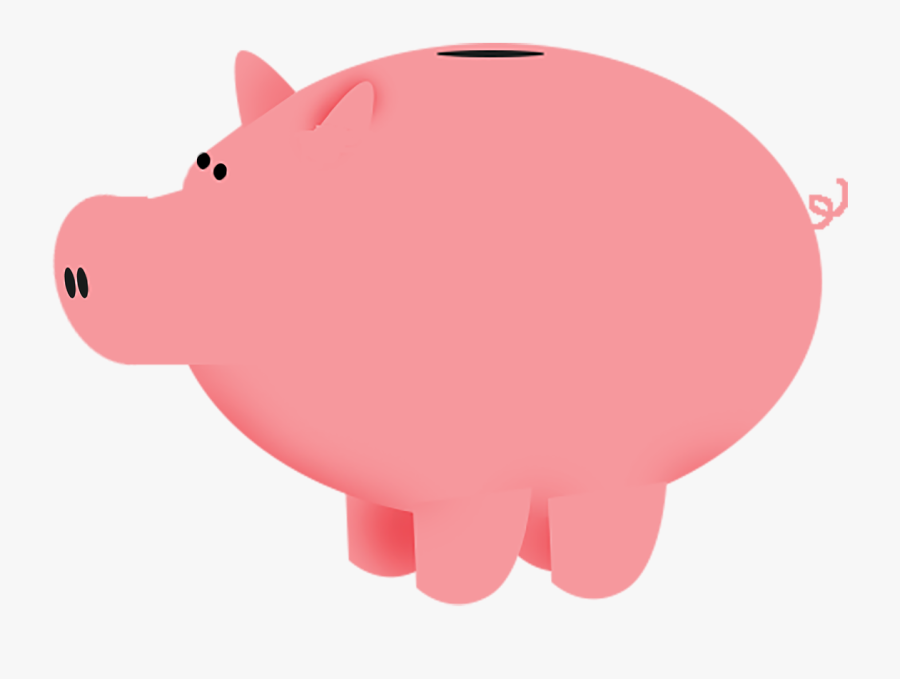 Pink Piggy Bank Printable, Transparent Clipart