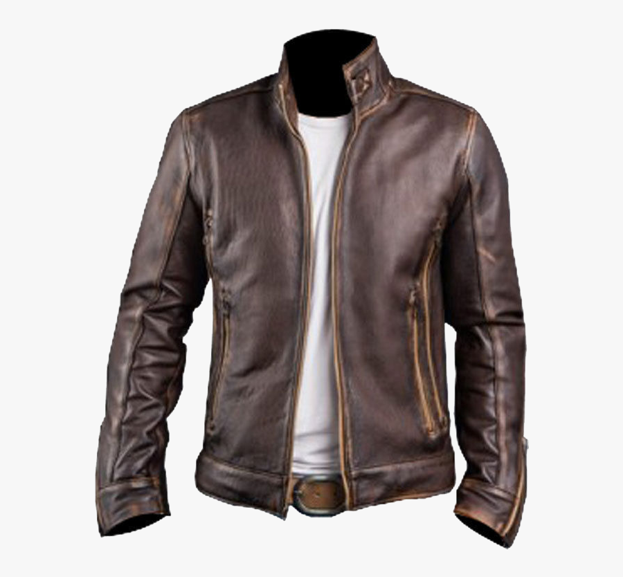 Cafe Racer Leather Jacket Mens , Transparent Cartoons - Cafe Racer Leather Jacket Mens, Transparent Clipart