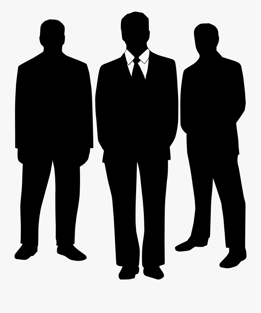 Men&suit Clipart - Men In Suits Silhouette, Transparent Clipart
