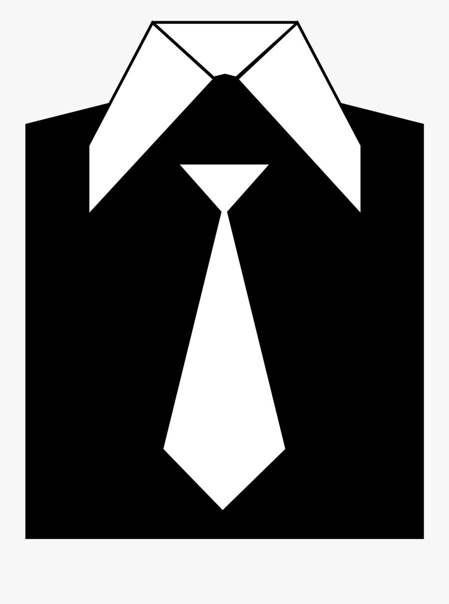 Triangle,necktie,angle - Suit Clipart Black And White , Free ...