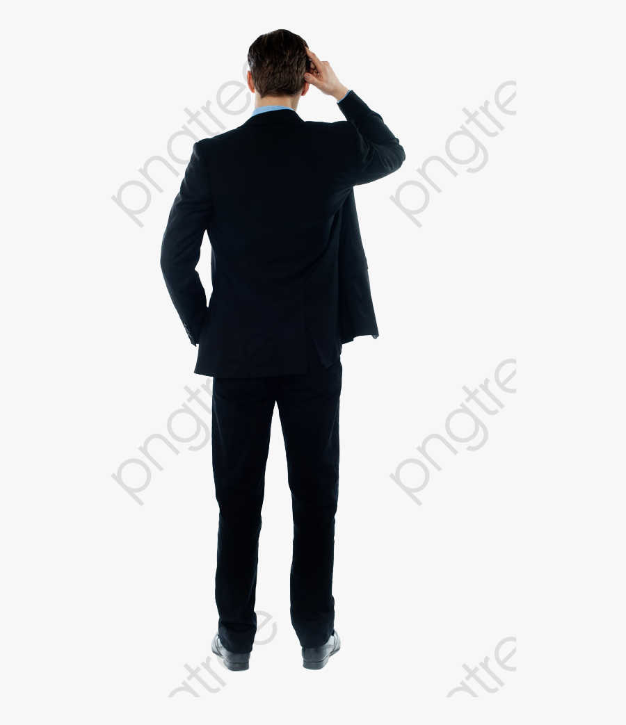 Person Scratching Head From Behind, Transparent Clipart
