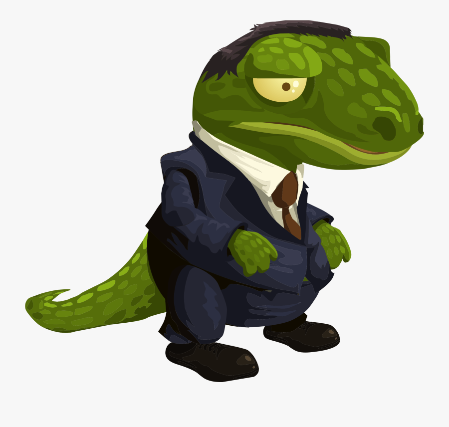 Crocodile With Suit Clipart , Png Download - Alligator In A Suit, Transparent Clipart