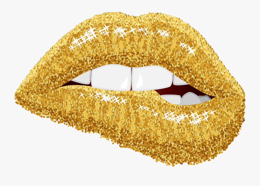 Lips Lip Gold Free Hd Image Clipart - Gold Glitter Lips Png, Transparent Clipart