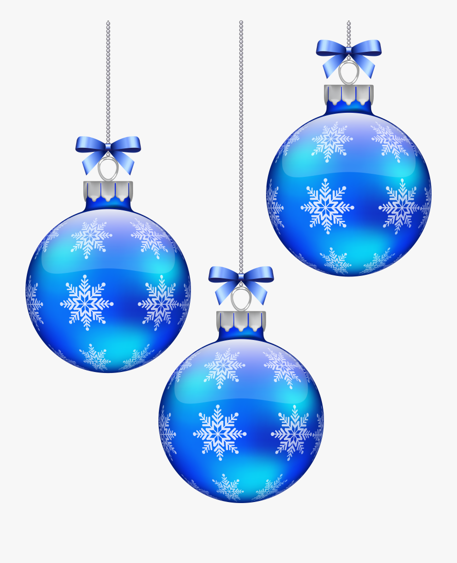 Blue Christmas Clip Art - Blue Christmas Decorations Png, Transparent Clipart