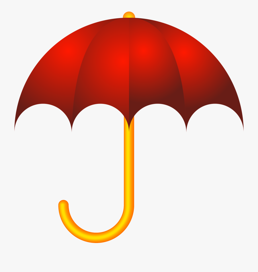 Clipart - Red Umbrella Clipart, Transparent Clipart