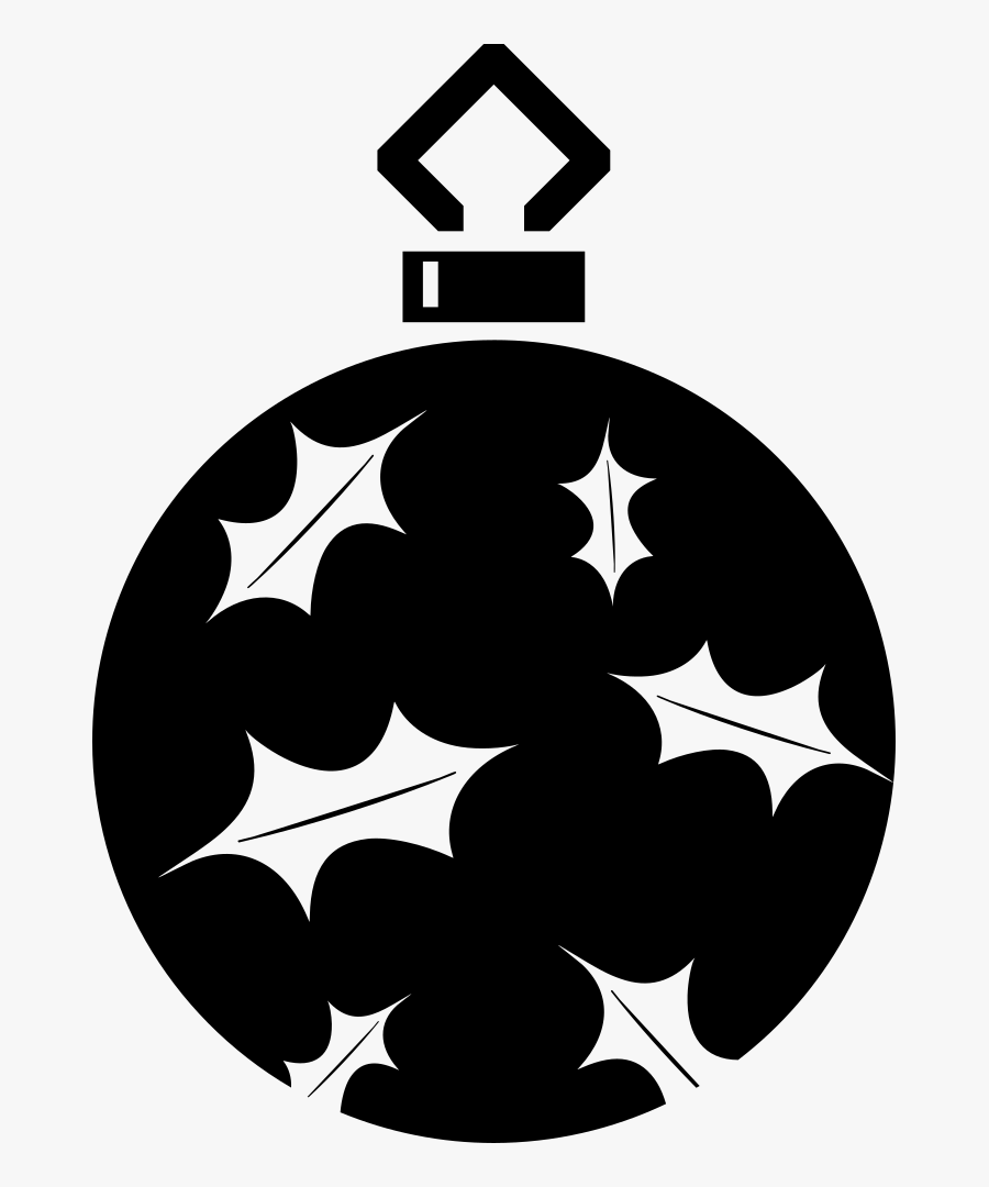 Christmas Ball Black And White Png, Transparent Clipart