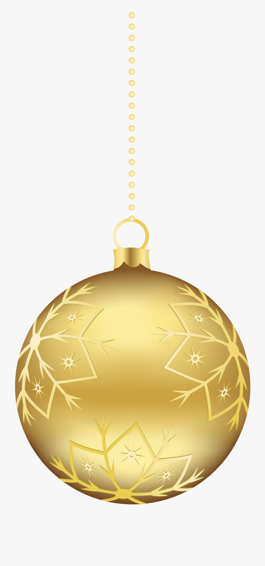 Large Transparent Gold Christmas Ball Ornament Png - Gold Christmas Balls Clipart, Transparent Clipart
