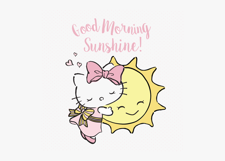Good Morning Cute Clipart Abeoncliparts Cliparts Vectors - Hello Kitty Good Morning Thursday, Transparent Clipart